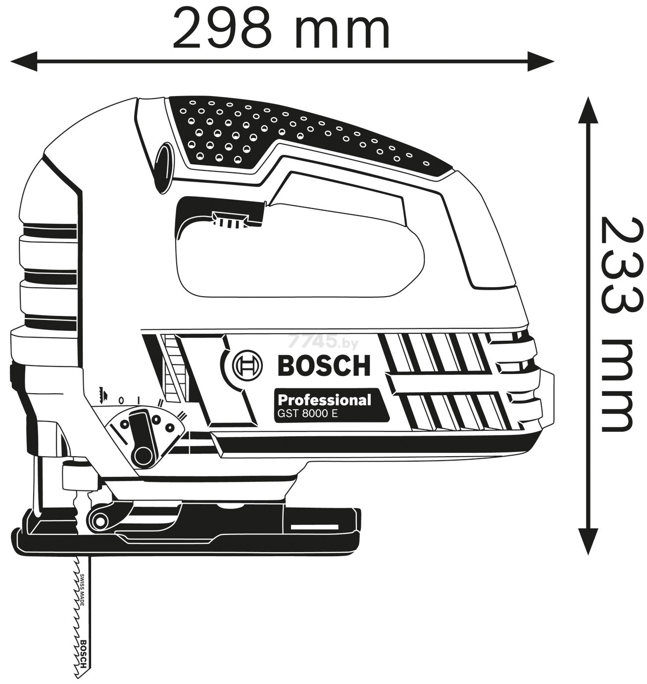 Электролобзик BOSCH GST 8000 E Professional (060158H000) - Фото 5